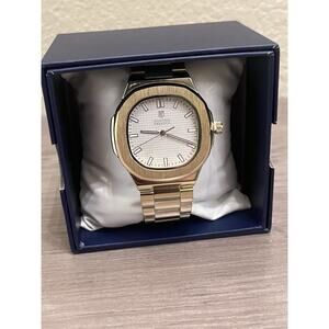Montres Prestige Men’s Gold Watch – NIB – Stainless Steel – Classic Dress Style